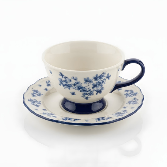 Tea Cup and Saucer Set - 6 Pcs